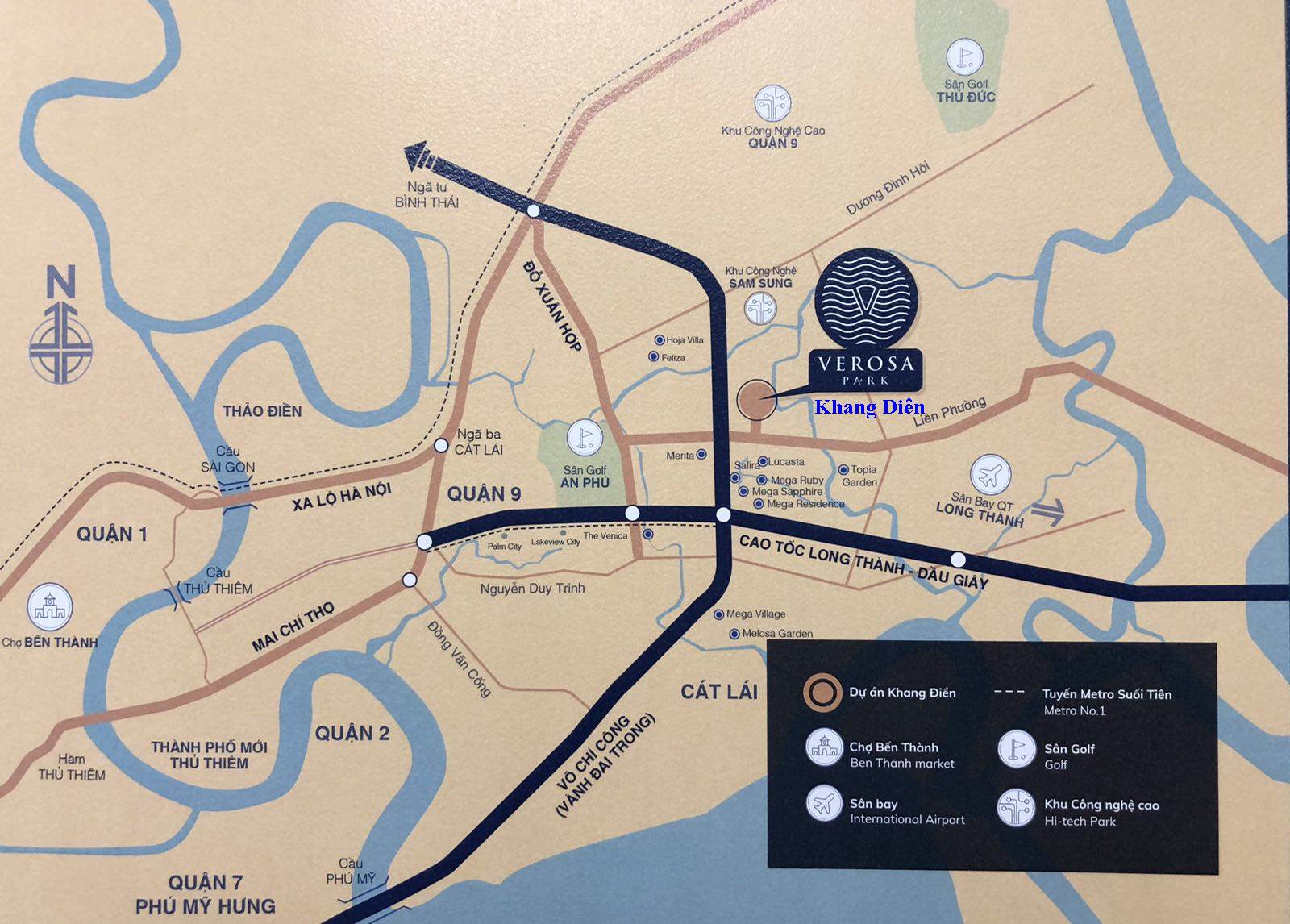 vị trí khu dân cư verosa park quận 9