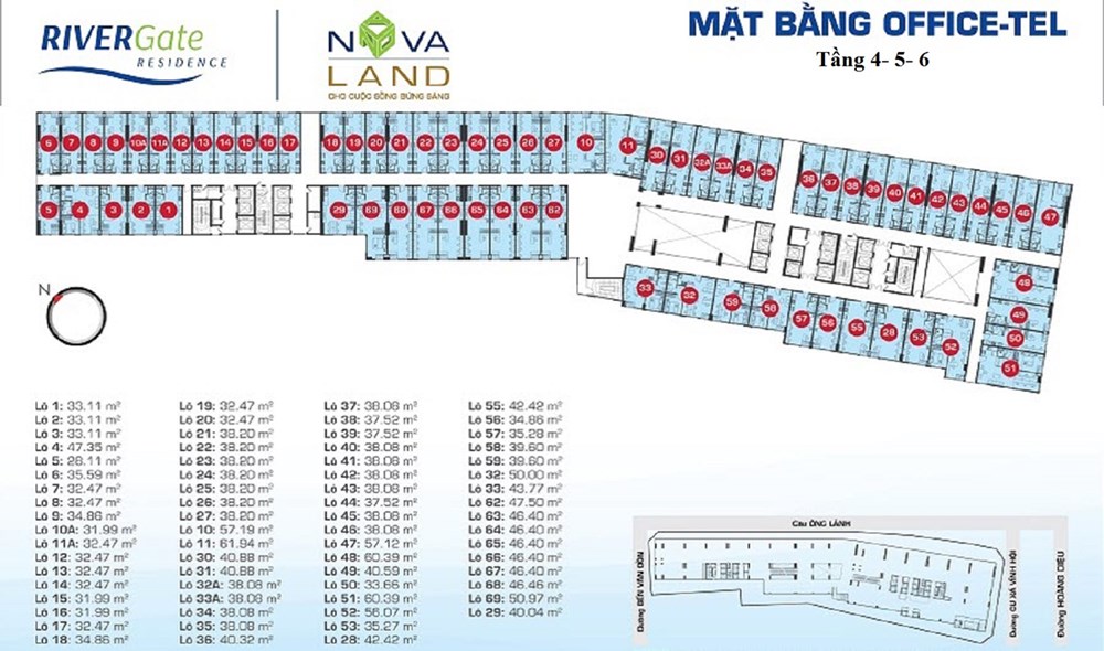 mặt bằng tầng 4 rivergate-residence